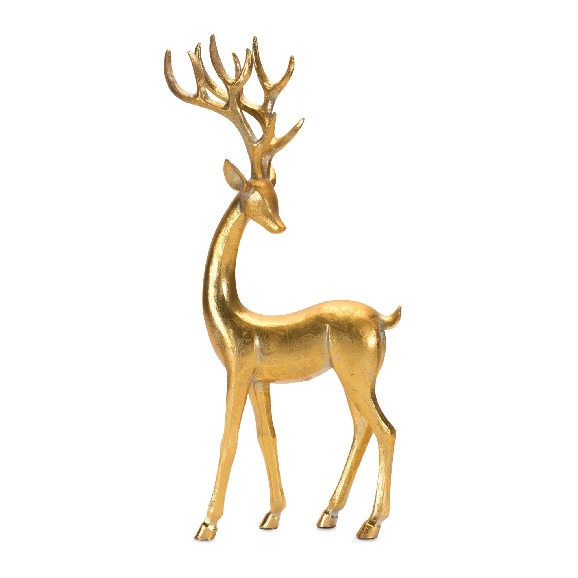 10"H or 15"H Resin Golden Elegance Deer Figurine  (sold individually)