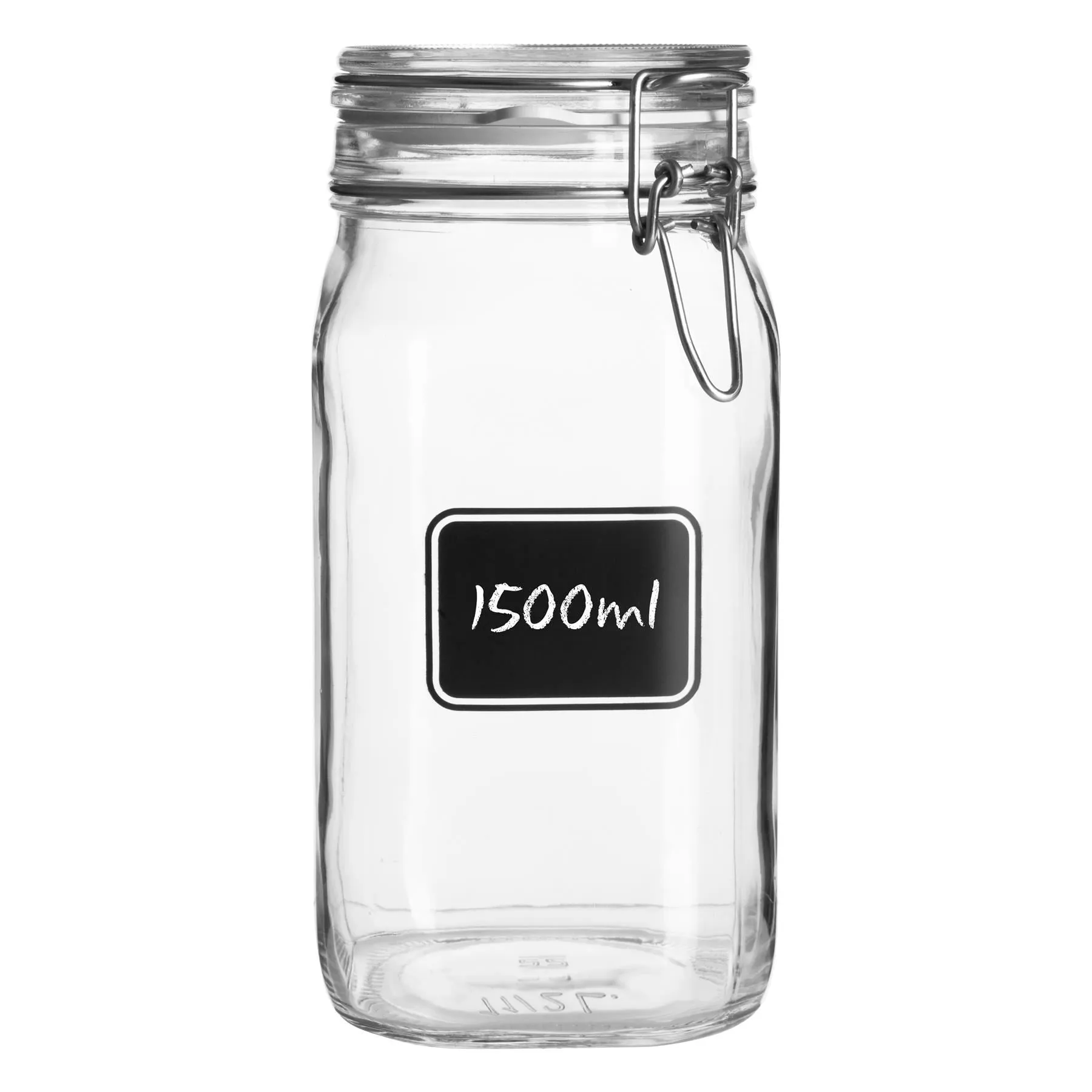 1.5L Lavagna Glass Storage Jar with Chalkboard Label - By Bormioli Rocco