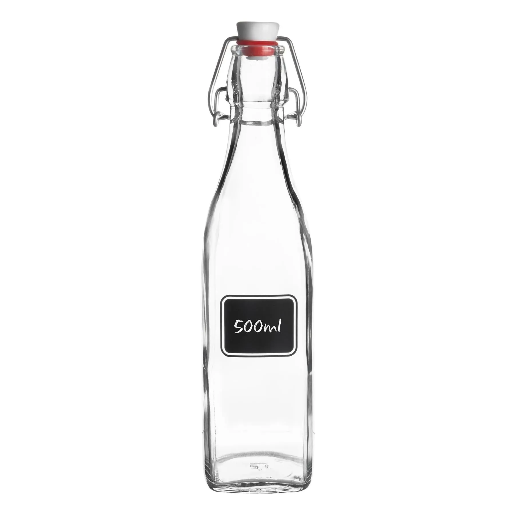 500ml Lavagna Swing Top Glass Bottle with Chalkboard Label - By Bormioli Rocco