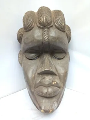 Antique And Unique Bassa Mask From Liberia 13x8 in