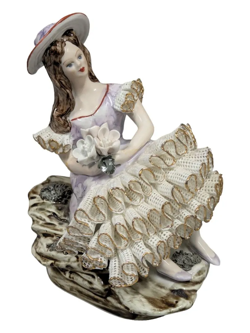 Antique Roceram Romania porcelain figurine