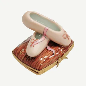 Ballerina Slippers on Wood Floors