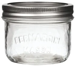 Bernardin 250 ml Wide Mouth Mason Jar Glass 12 /Case