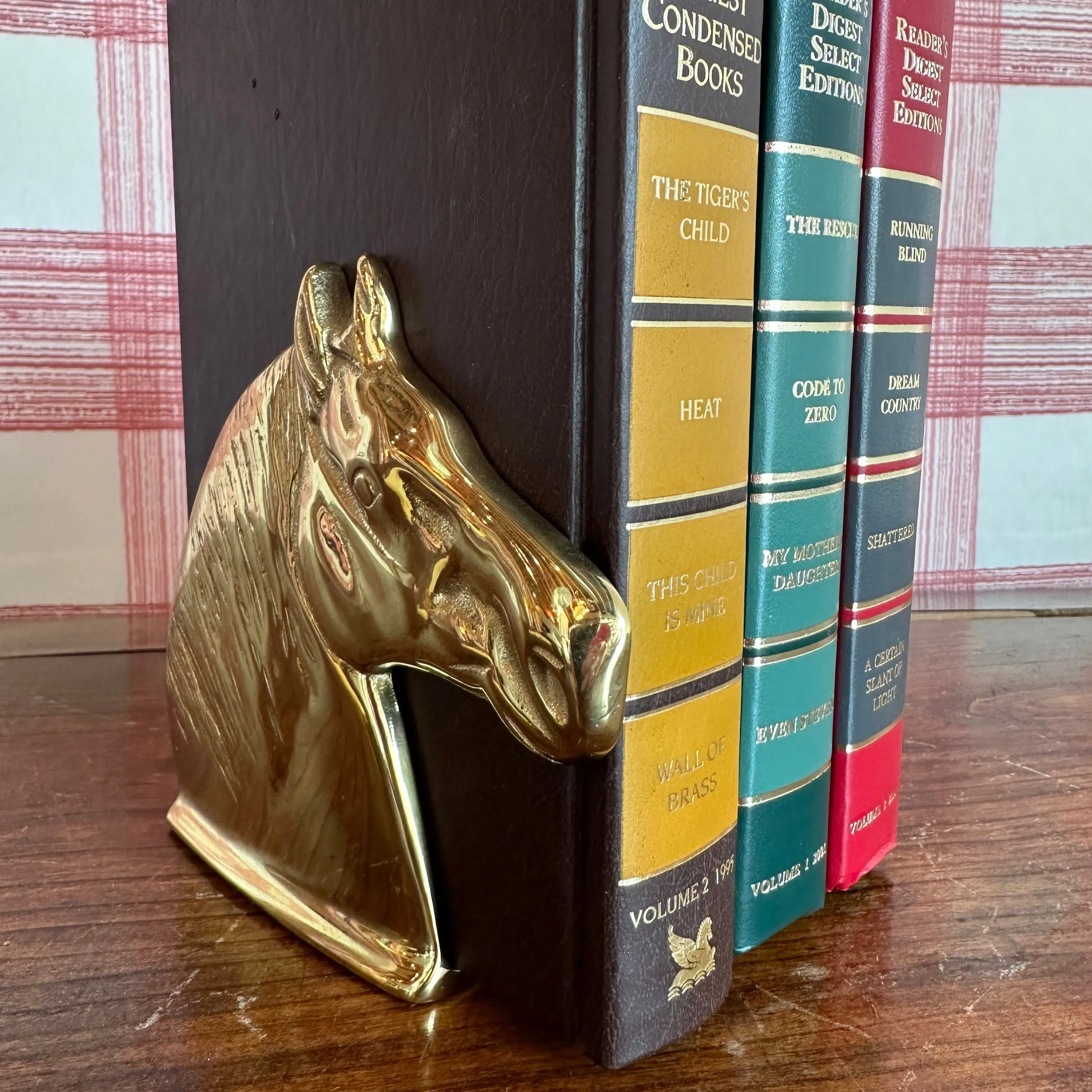 Brass Horse Bookends, Set of 2