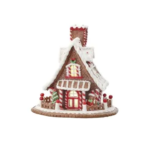 Christmas Carousel Collection Chalet on Base Cookie House Figurine, 10.5 inches