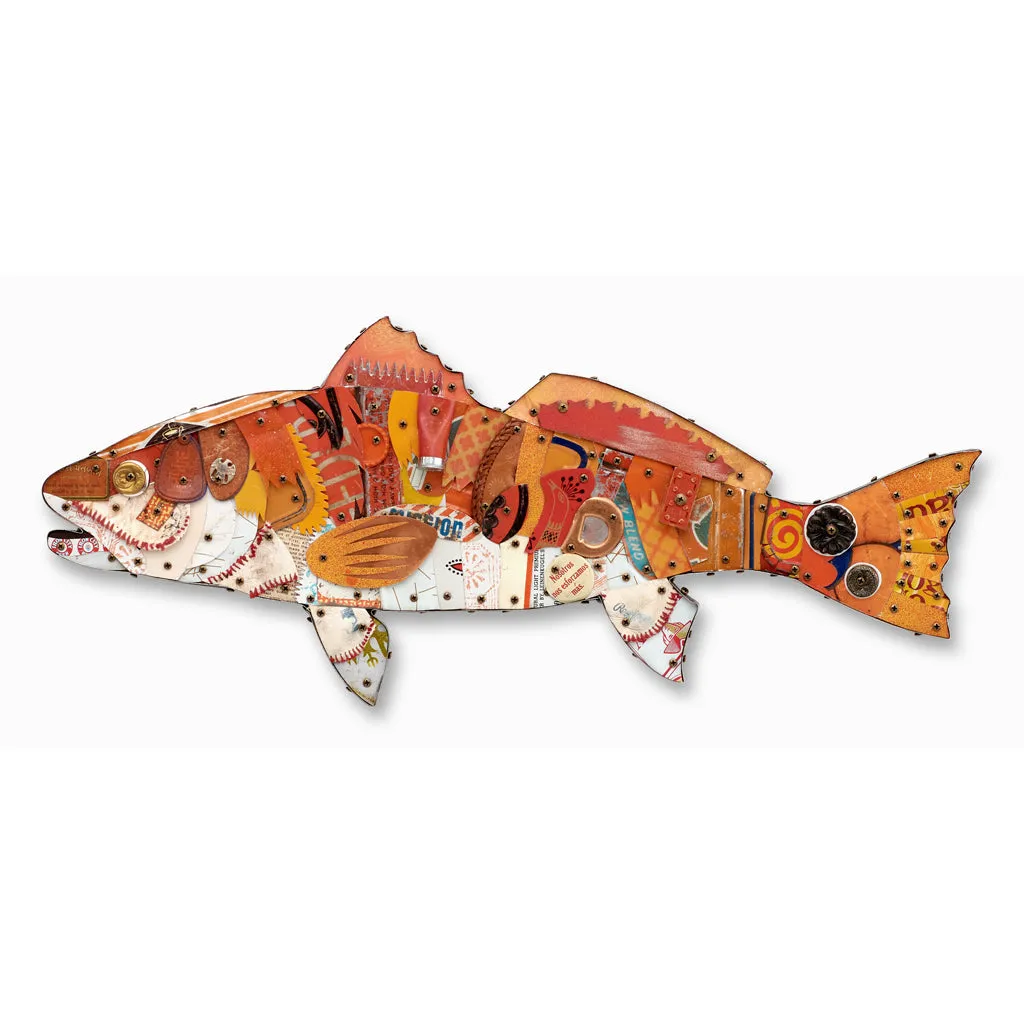 CUSTOM SALTWATER FISH INSTALLATION original metal wall sculpture