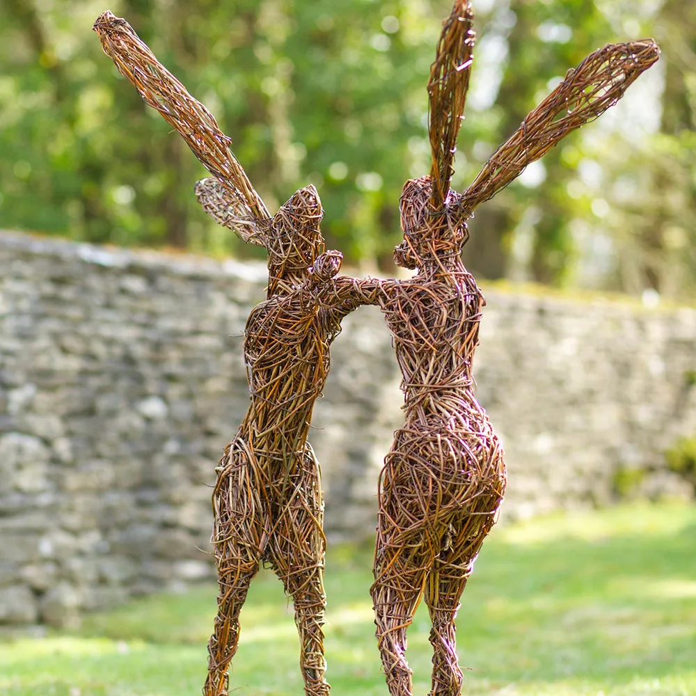 Dancing Hares Willow Sculptures