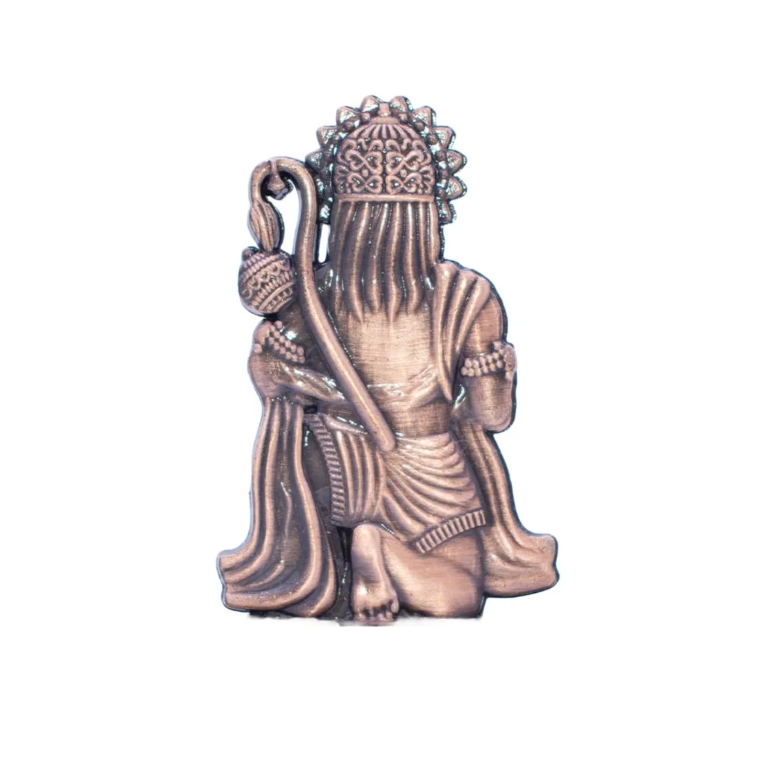 Decorative Car Dashboard Accessory Metal Sri Crafted Hanuman Ji Murti Figurine in Silver Colour for Pooja Room and Office Table Small Size 7Cm