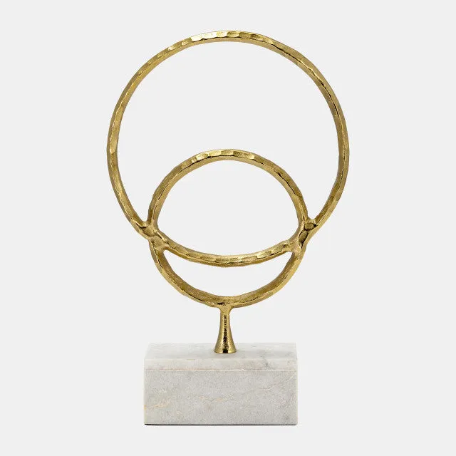 Double Ring Sculpture, Gold