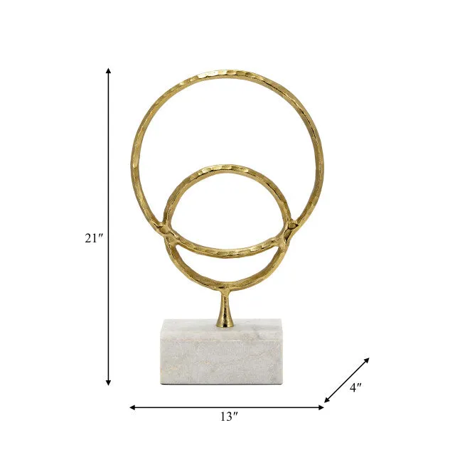 Double Ring Sculpture, Gold