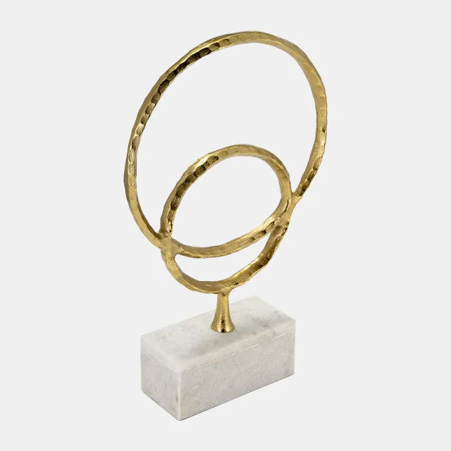 Double Ring Sculpture, Gold