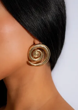 Double Trouble Earrings Gold