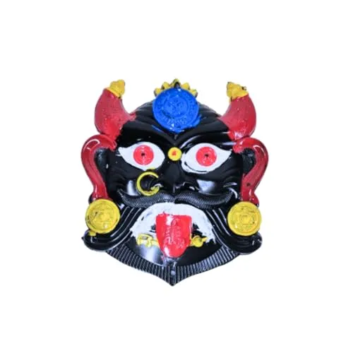 Drishti Bommai Evil Eye Protector | Nazar Battu for Home Entrance | Kirtimukha Decorative Plastic Statue for Spiritual Protection & Stylish Wall Decor (Large)