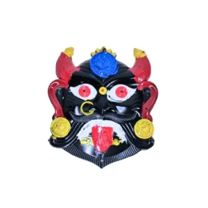 Drishti Bommai Evil Eye Protector | Nazar Battu for Home Entrance | Kirtimukha Decorative Plastic Statue for Spiritual Protection & Stylish Wall Decor (Large)