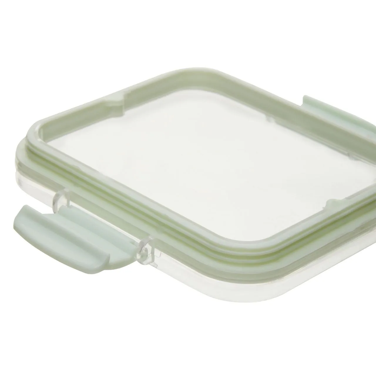 Durable Plastic Set of 4 Food Storage Boxes Stackable with Airtight Seal and Hinge Locking System