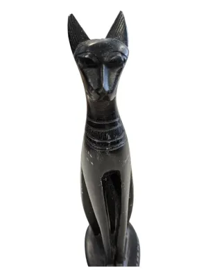 Egyptian Black Cat Sphinx Figurine/Statue/Paperweight