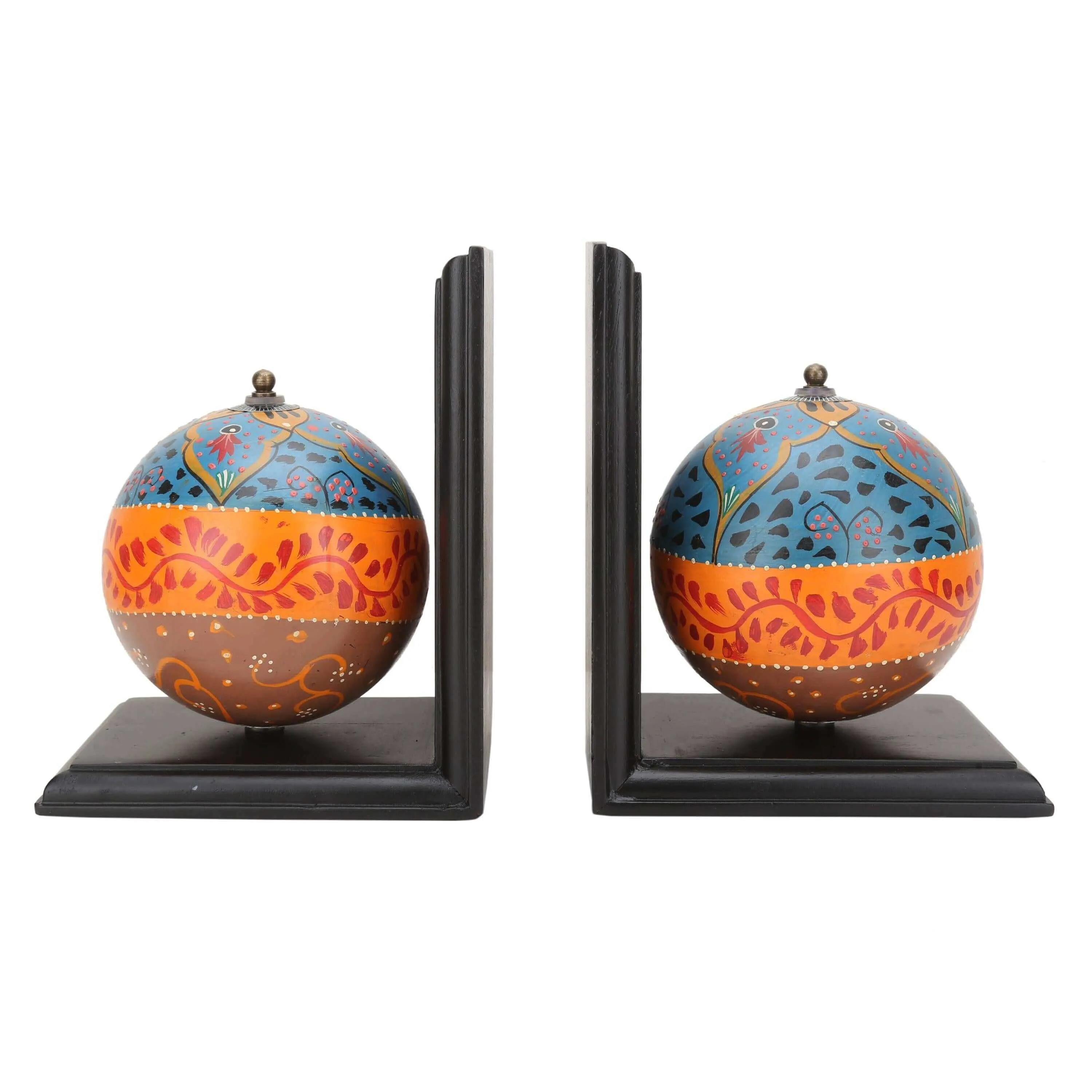 Exclusive Hand Painted Globe Bookends