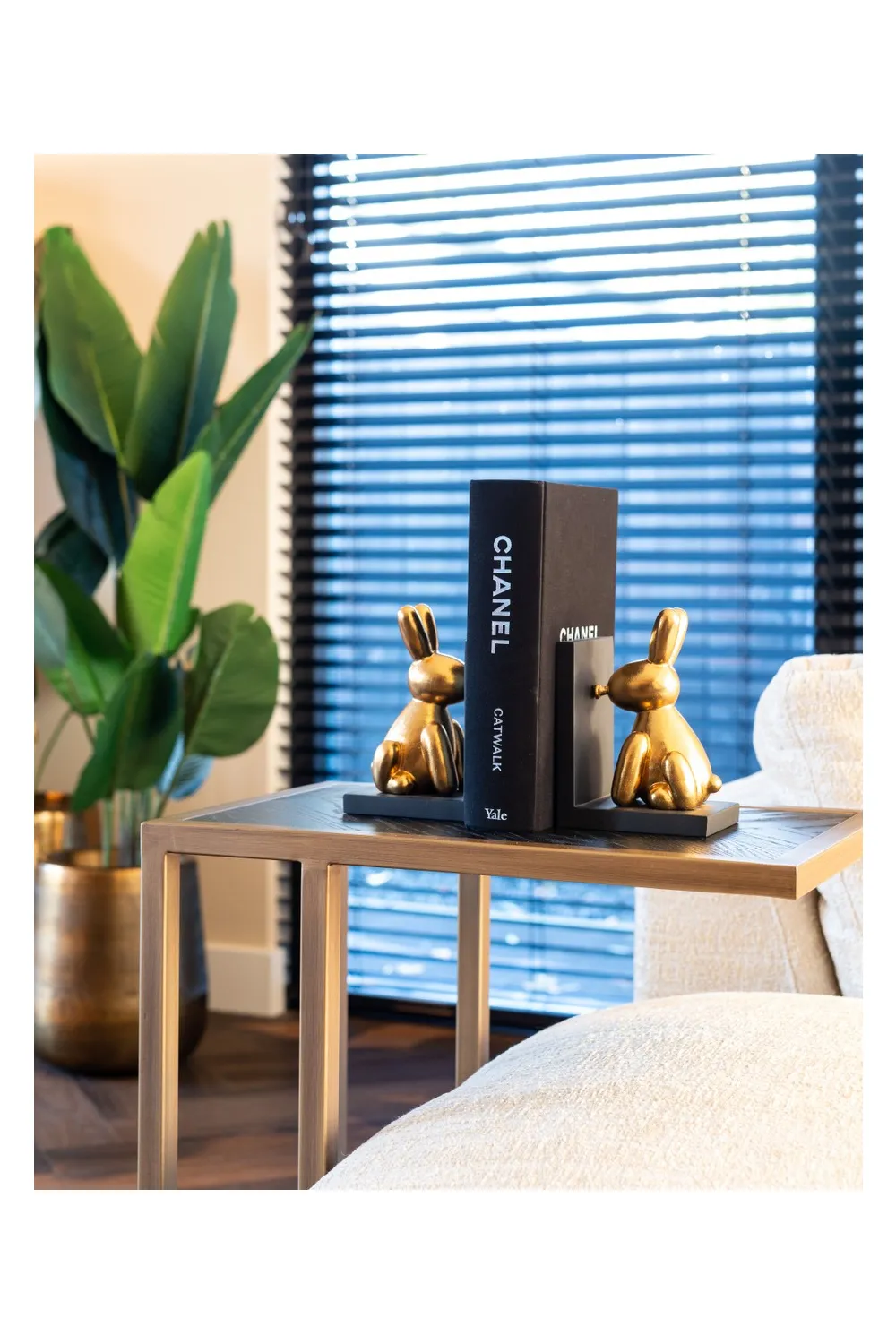 Gold Rabbit Book Ends | OROA Cony