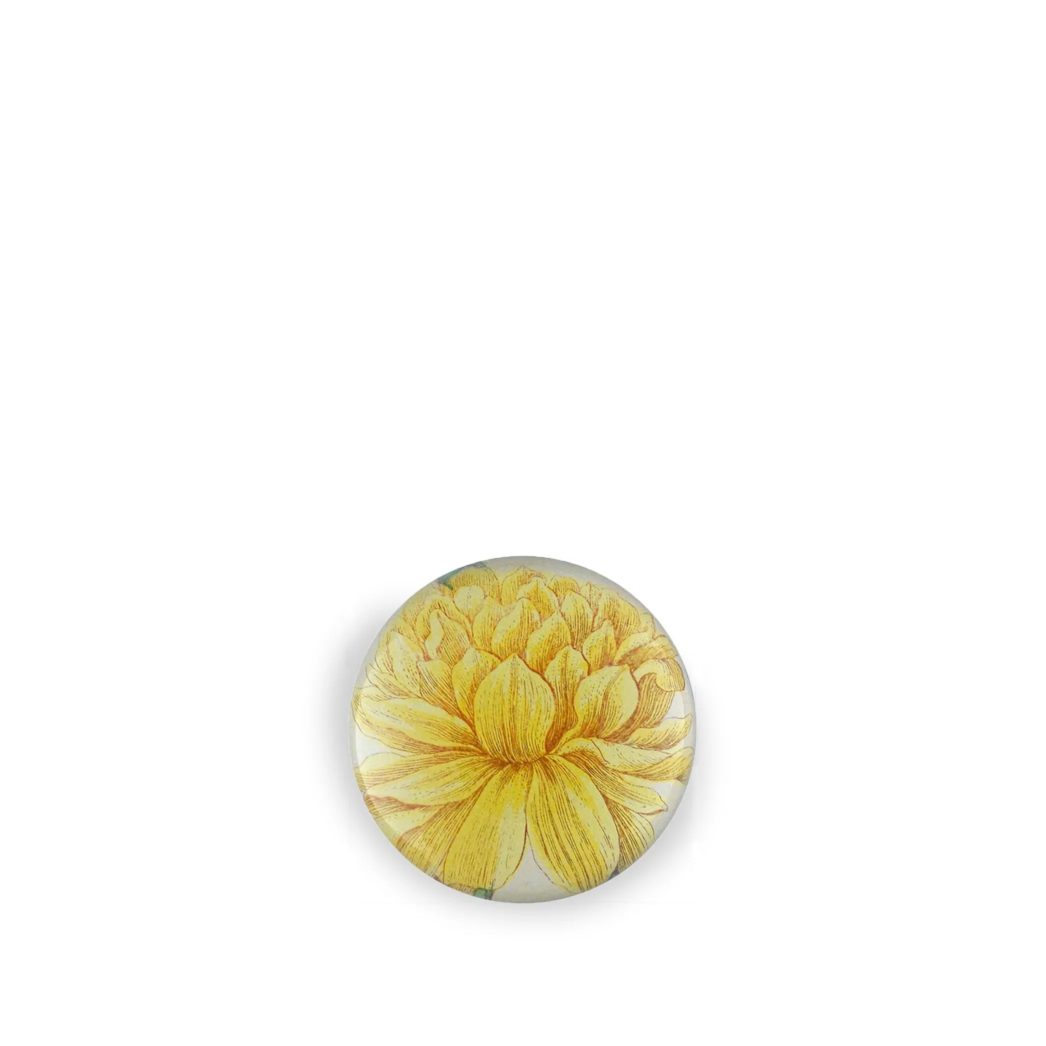 John Derian Yellow Narcissus On Stem Paperweight, 9cm