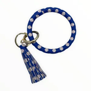 KC-8845 Baseball Blue Wristlet Key Chain