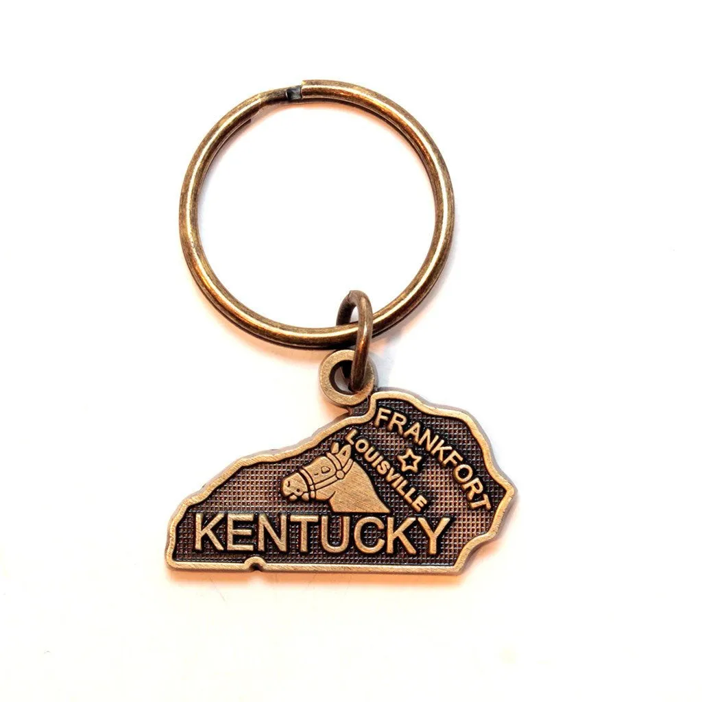 Kentucky Keychain - High Quality Thick Metal State Love Key Ring