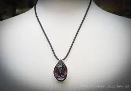 Kiln Cast Crystal Glass Cameo Pendant