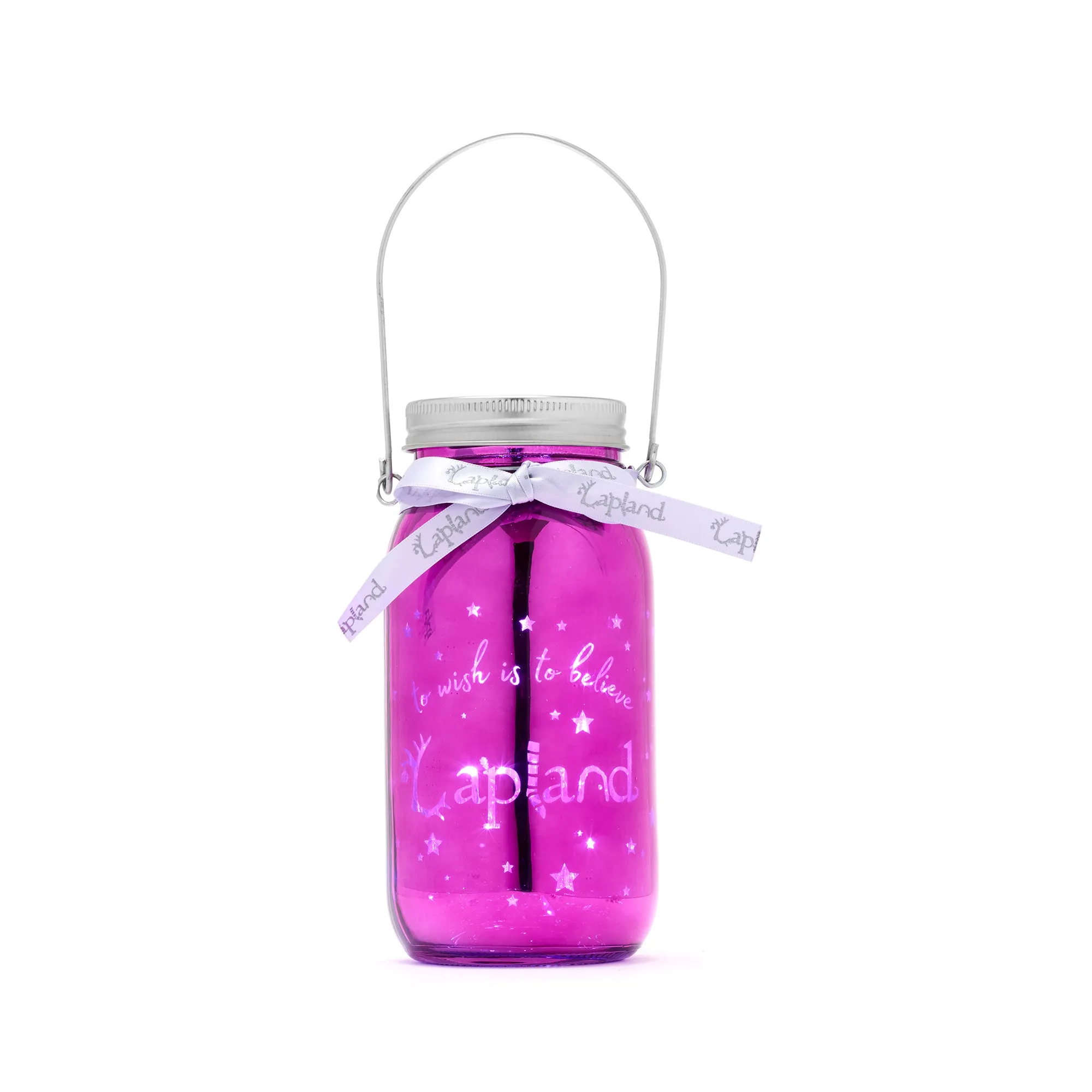 Large Pink Light-Up Wish Jar