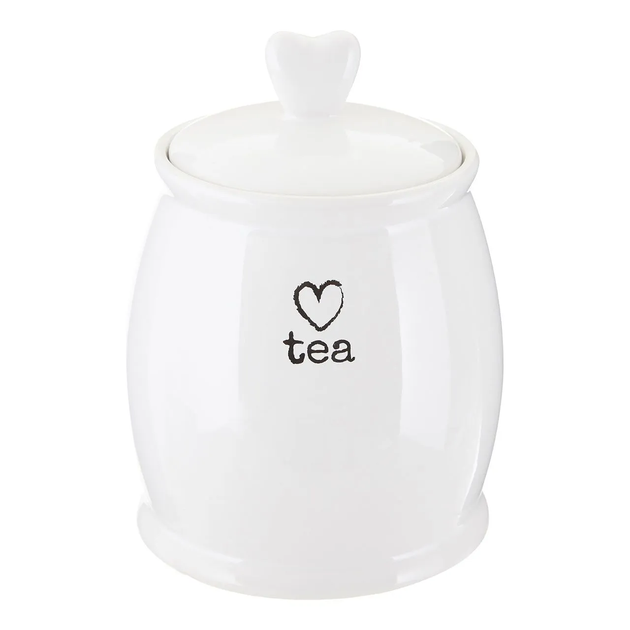 Love Heart Charm Tea Canister