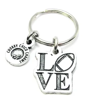 Love With Football O Key Chain