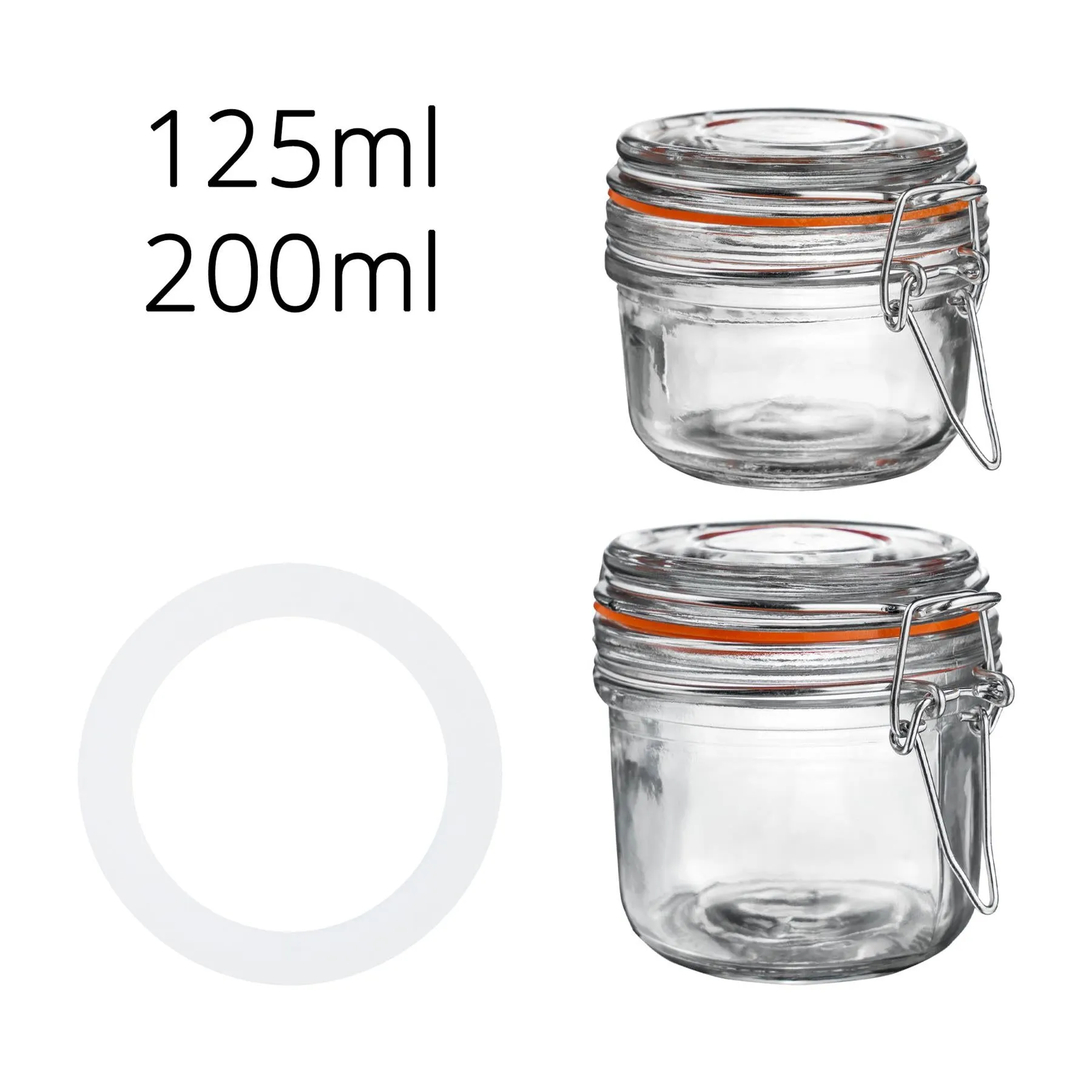 Medium Glass Storage Jar Seals - Pack of Six - By Argon Tableware