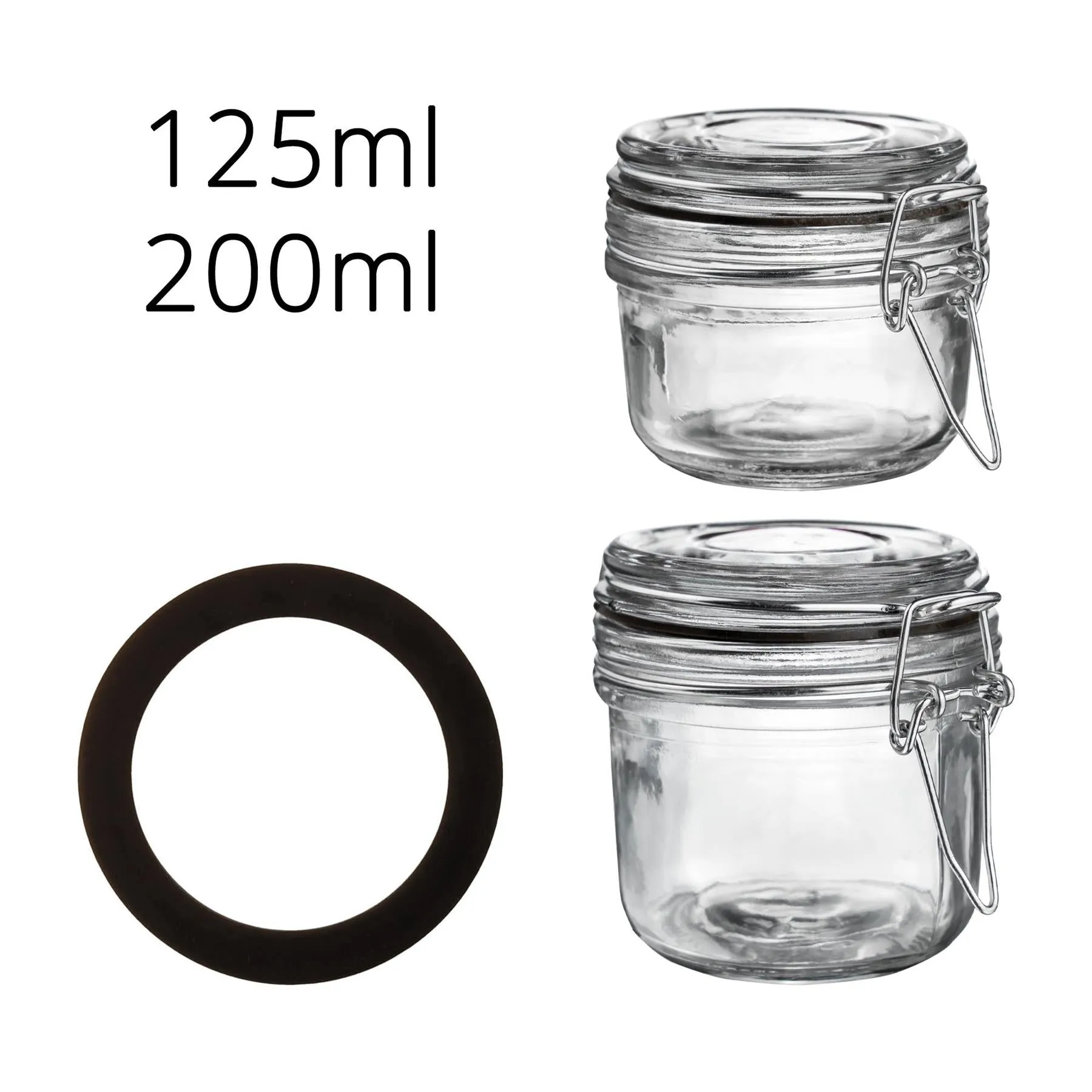 Medium Glass Storage Jar Seals - Pack of Six - By Argon Tableware