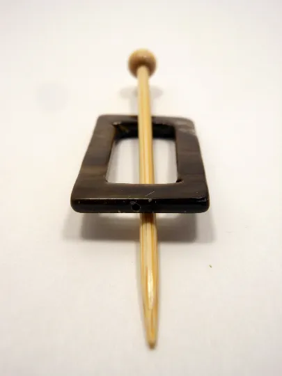 Mother of Pearl Rectangular Shawl Pin "Berth"