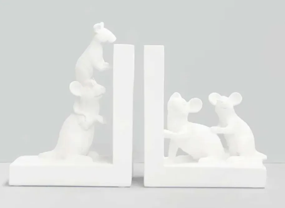 Mouse Bookend Set