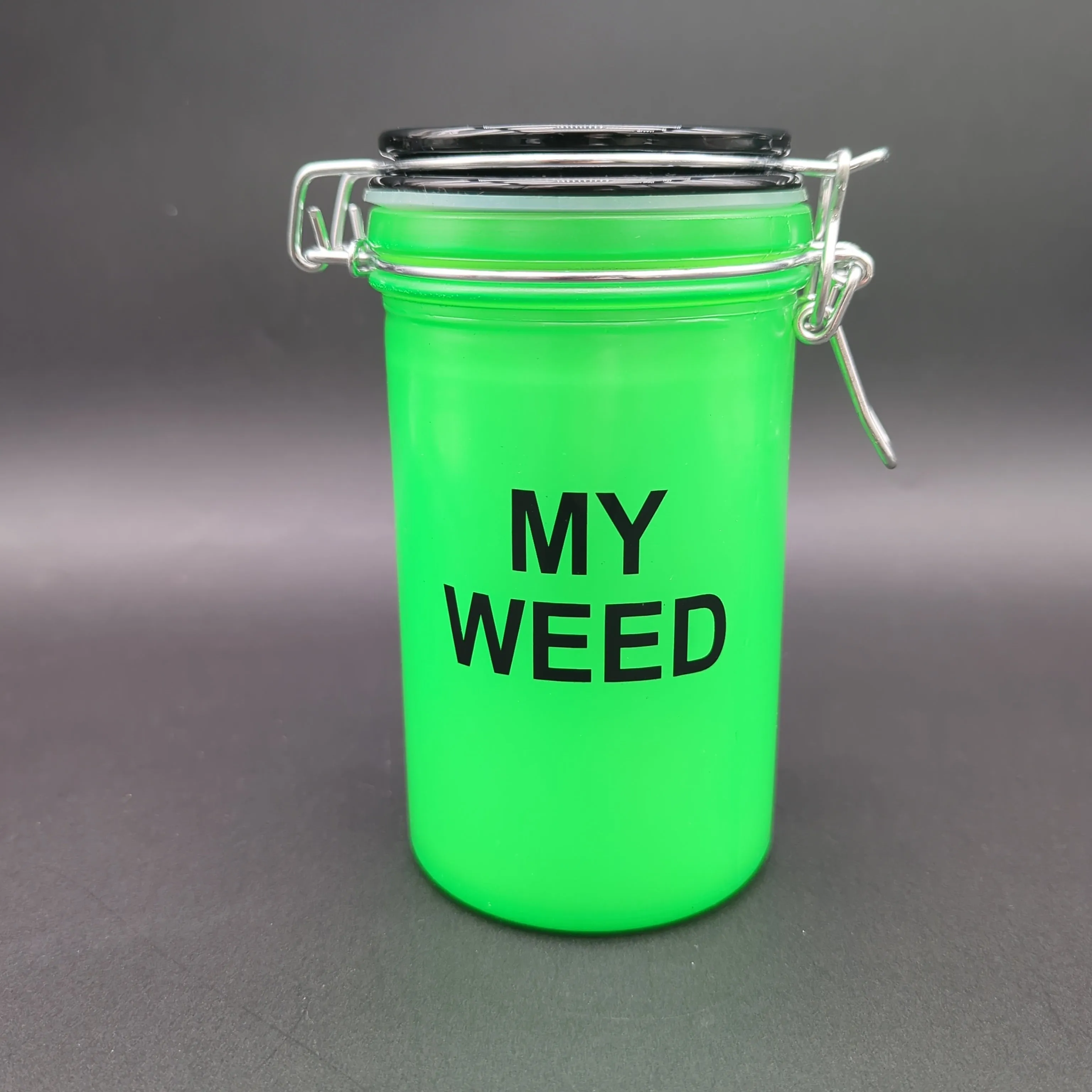 My Weed Slime Green Airtight Glass Stash Jar