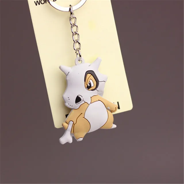 New Pikachu Keychain Pocket Monster Key Holder Pokemon Go Key Ring Pendant 3D Mini Charmander Squirtle Bulbasaur Figure Toy 2016