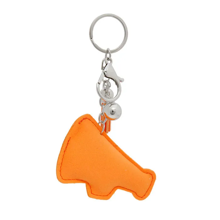 Orange Megaphone Keychain Bag Charm