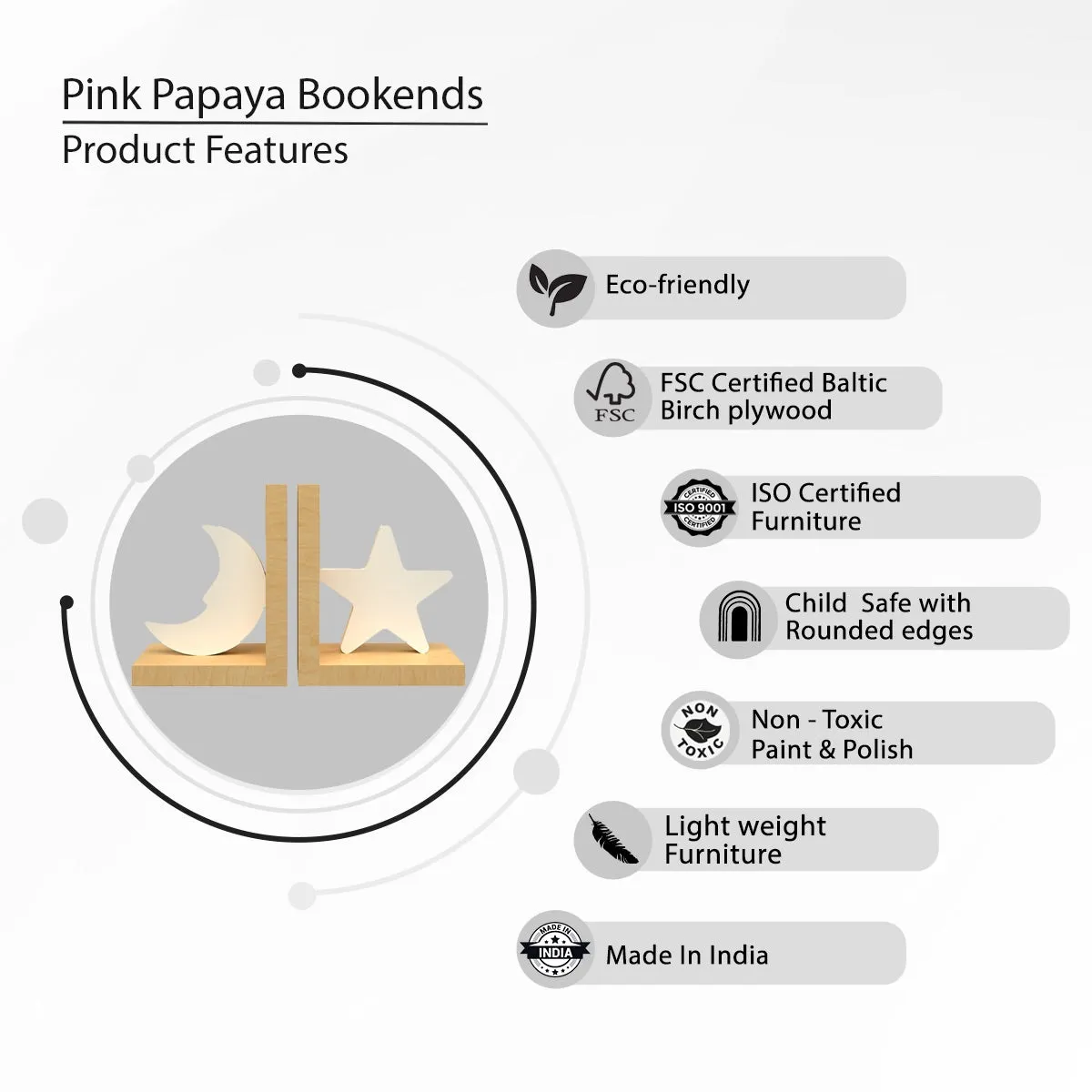 Pink Papaya Bookends