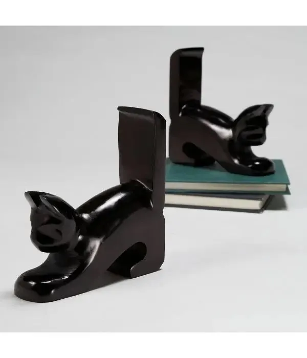 Playful Cat Bookends