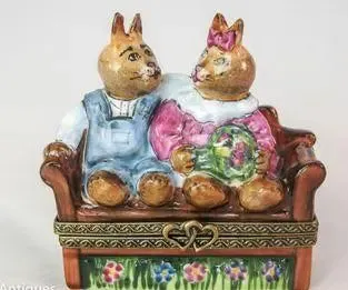 Rabbits on Bench