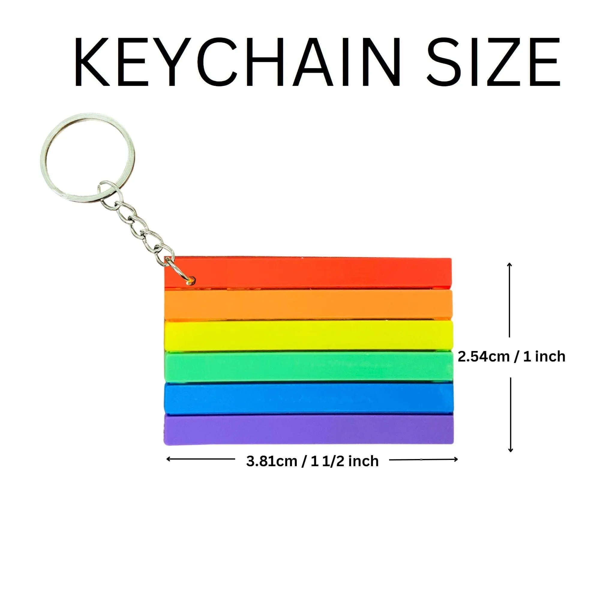 Rainbow Flag Silicone Keychains