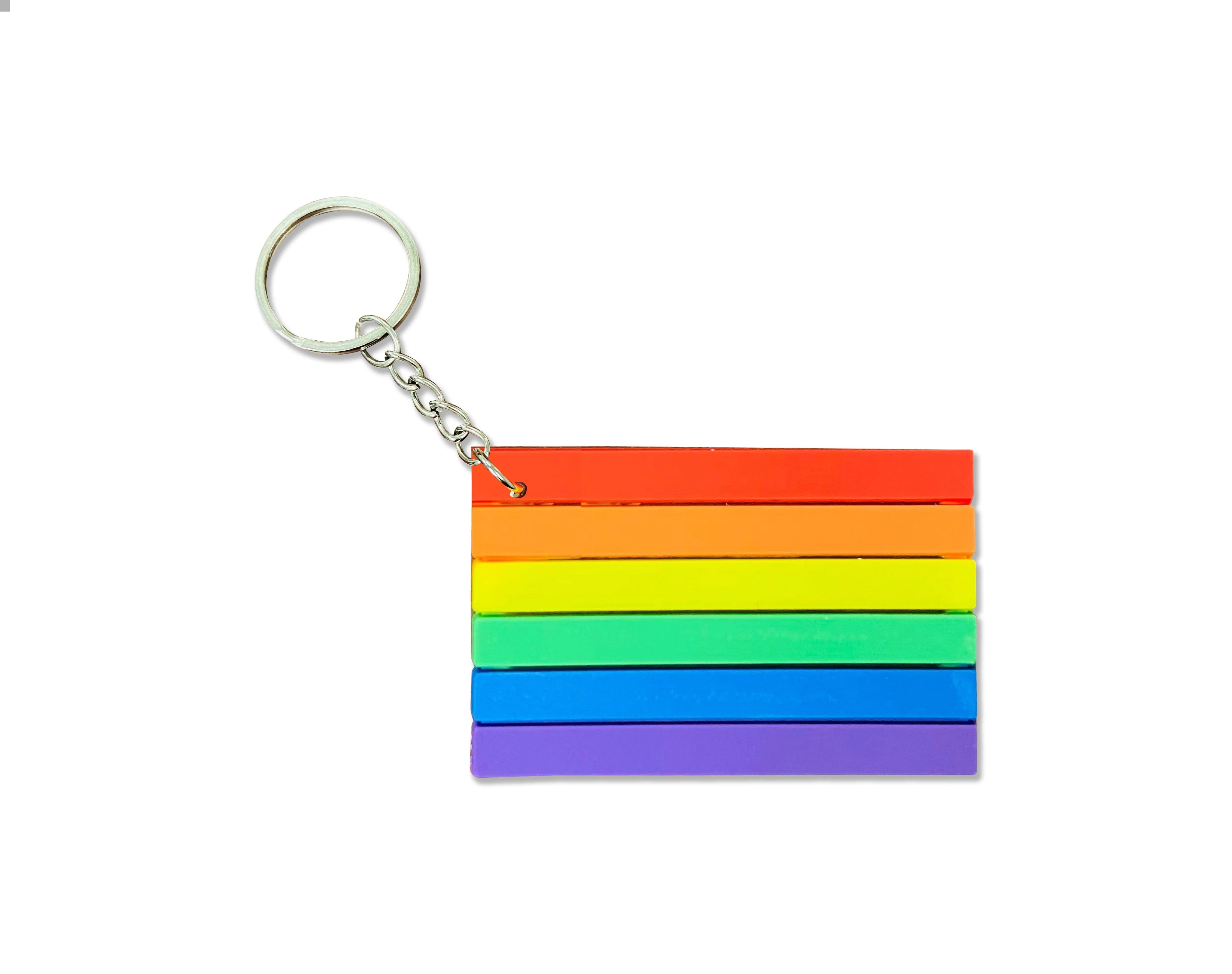 Rainbow Flag Silicone Keychains