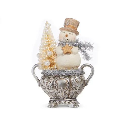 Raz Imports 2023 Bon Noel 6.25" Snowman Accent Piece