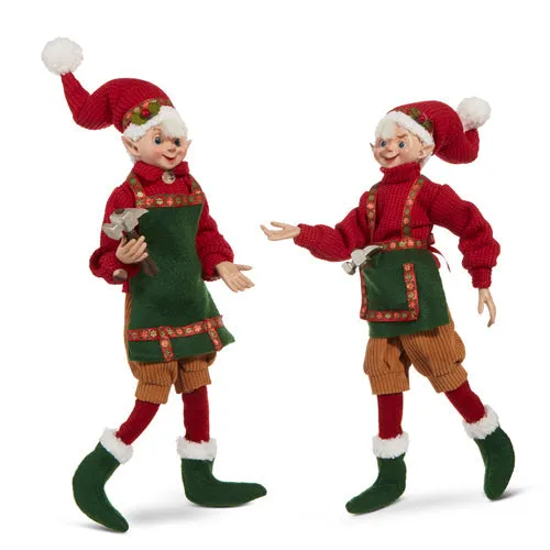 Raz Imports 2023 Heartfelt Holiday 16" Posable Elf, Asst of 2