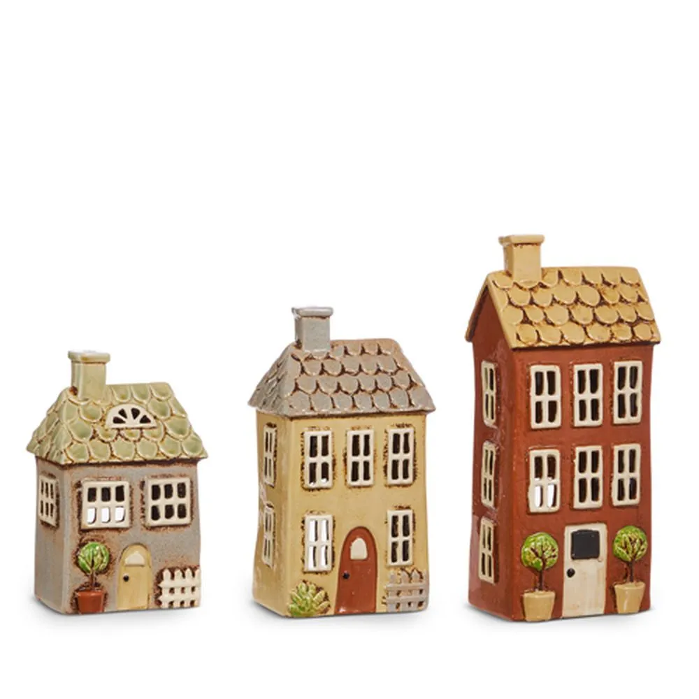 Raz Imports 2024 The Carrot Patch 11" Ceramic Houses, Set of 3