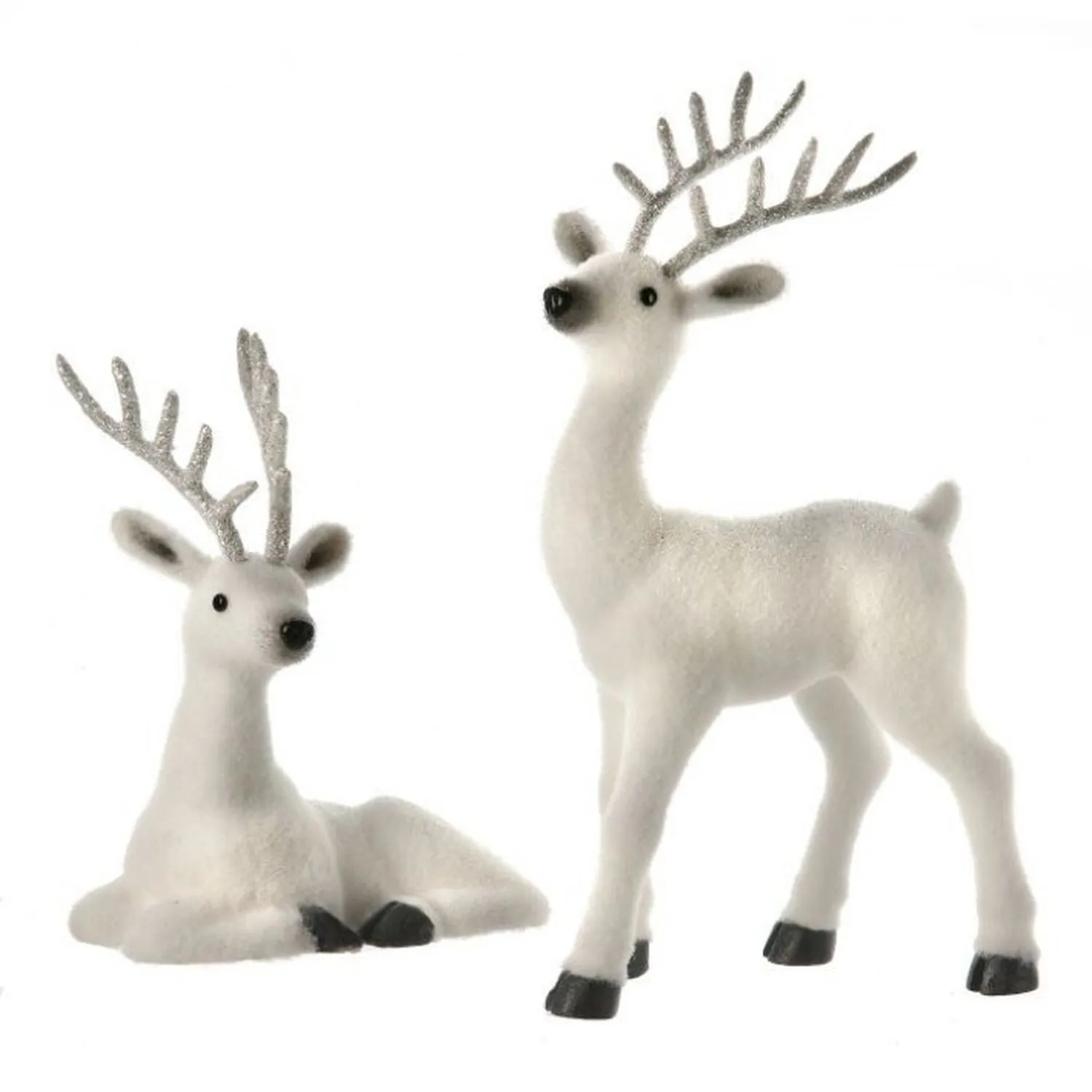 Regency International 10-15" Frosty Standing & Laying Deer, Set of 2, Assortment