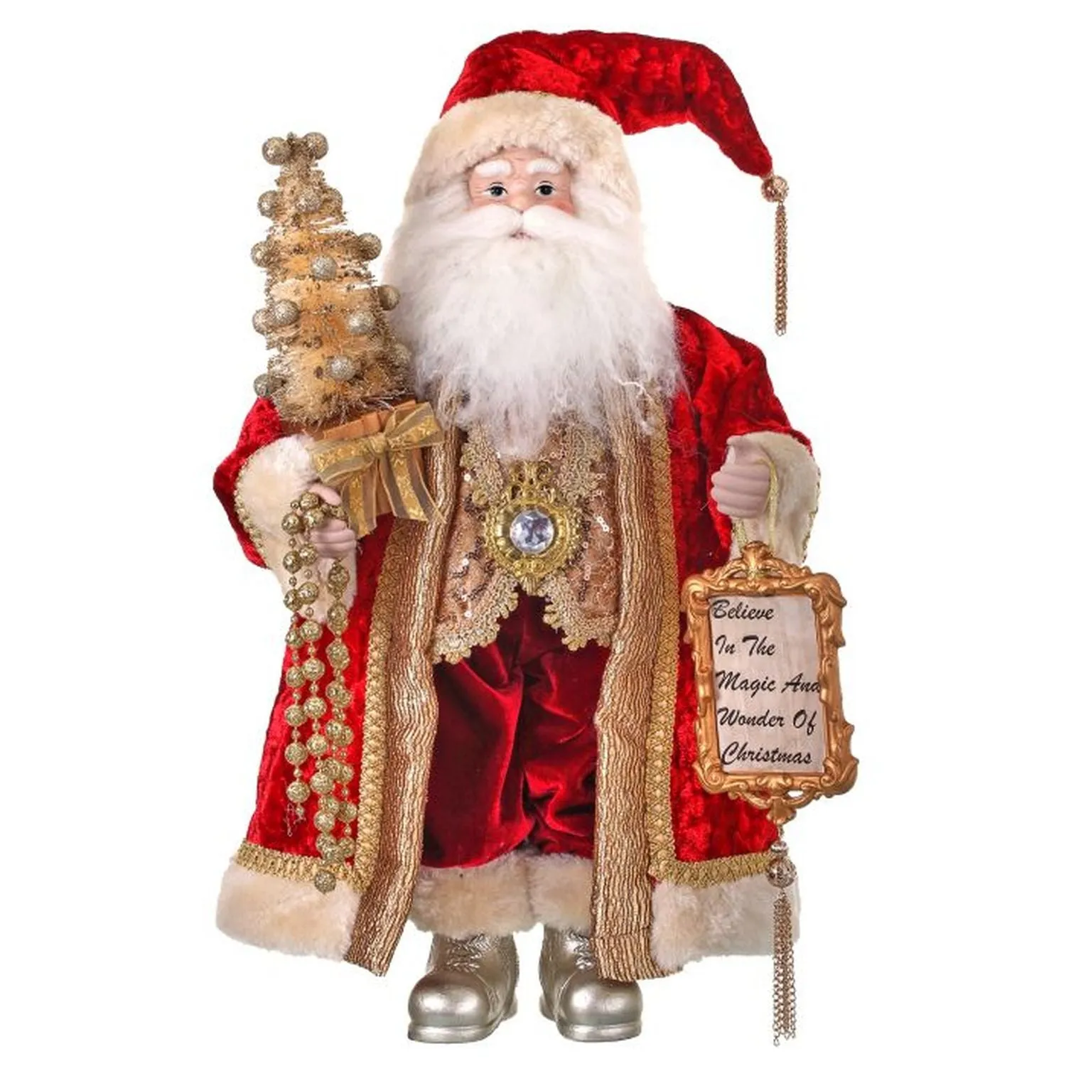 Regency International 21" Elegant Vintage Santa W/Plaque