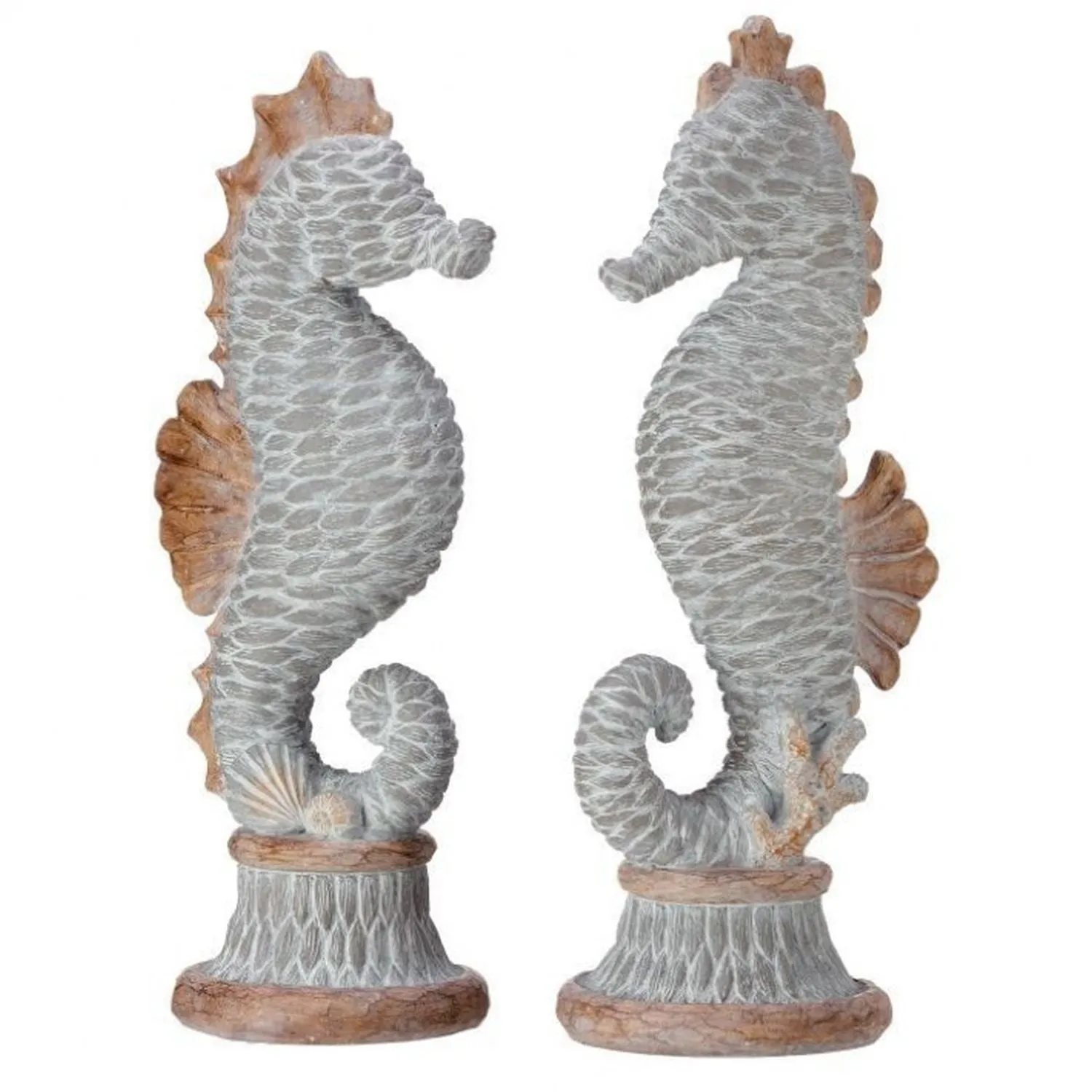 Regency International Resin 'Fabric Weave' Seahorse 10.25", Set of 2, Assortment