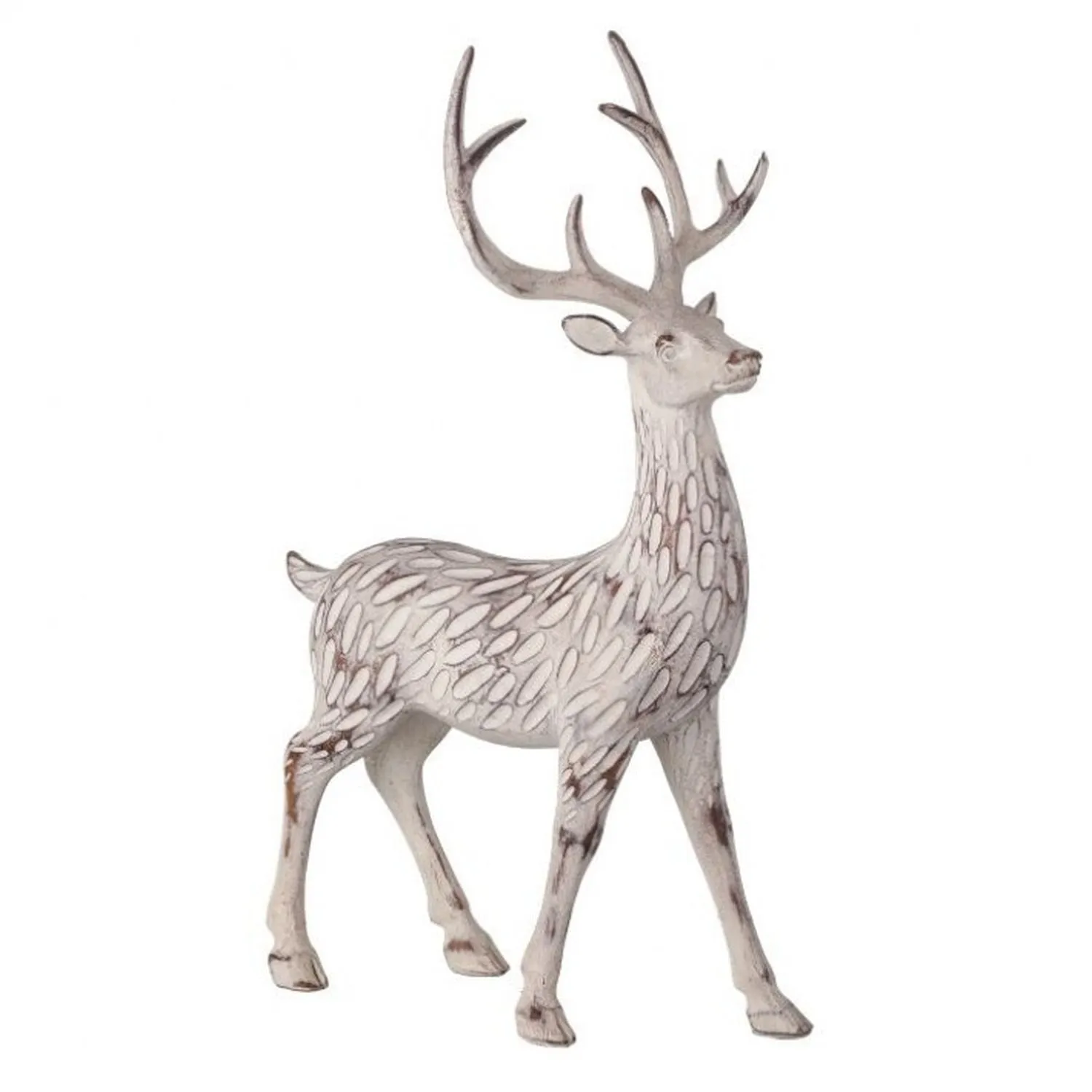 Regency International Resin Standing Carved Deer