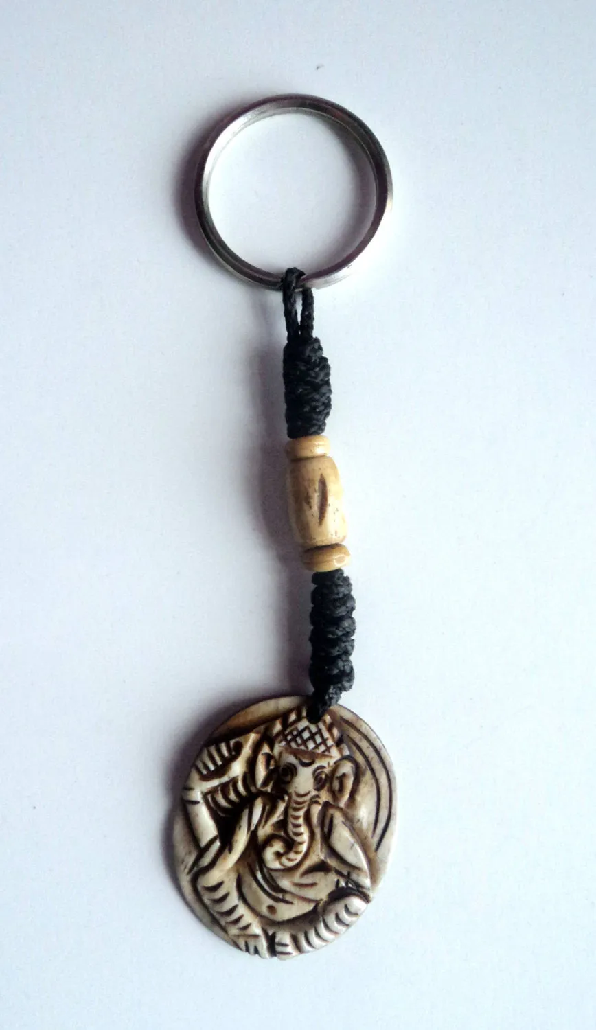 Religious Deities Bone Keychains