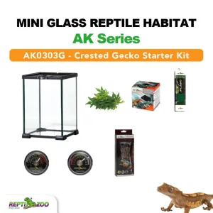 REPTIZOO Crested Gecko Starter Kit 12 x 12 x 18